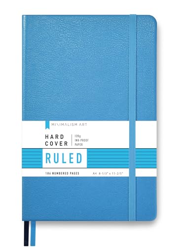 Journal intime ligné A4 bleu pour organiser vos projets quotidiens