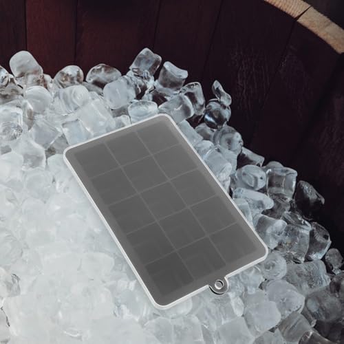 Bandeja de hielo de silicona con tapa 15 cubos negra miniatura 7