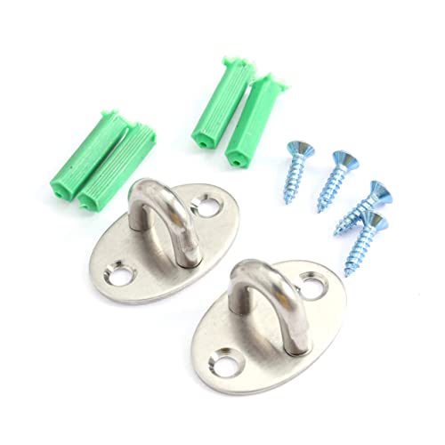 OSOLADY 2Pcs Small Stainless Steel Ceiling Hooks U Shaped Mount Hook Hanger for Hanging Ornaments Silver Finish Non Detachable Design for Indoor Decor