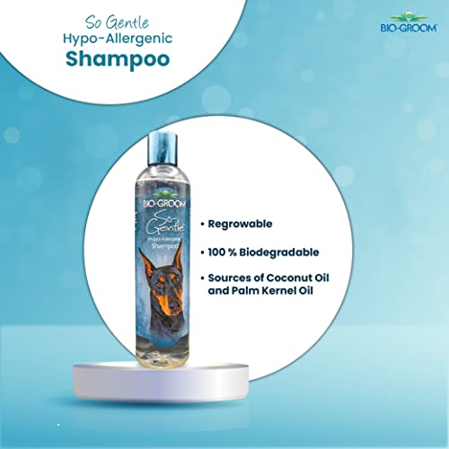 Image of Bio-Groom So Gentle Hypo-Allergenic Dog Shampoo - Soap-Free Tear-Free Shampoo for Sensitive Skin, Coconut & Palm Kernel Formula, Reduces Itching & Irritation, 355 ml
