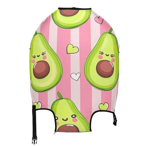 Luggage Covers for Suitcase Protectors Cute Green Funny Avocado Protective Animal Print Travel Vacation Essentials, S, Fits 18-20 Inch Case2