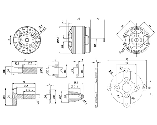 Motor sin escobillas FLASHHOBBY D3530EVO con 1100KV de alta eficiencia 6