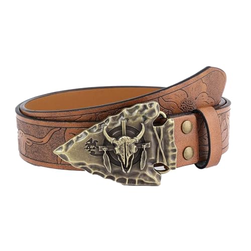 Ceinture western en cuir ajustable 3,8 cm pour maintenir vos jeans