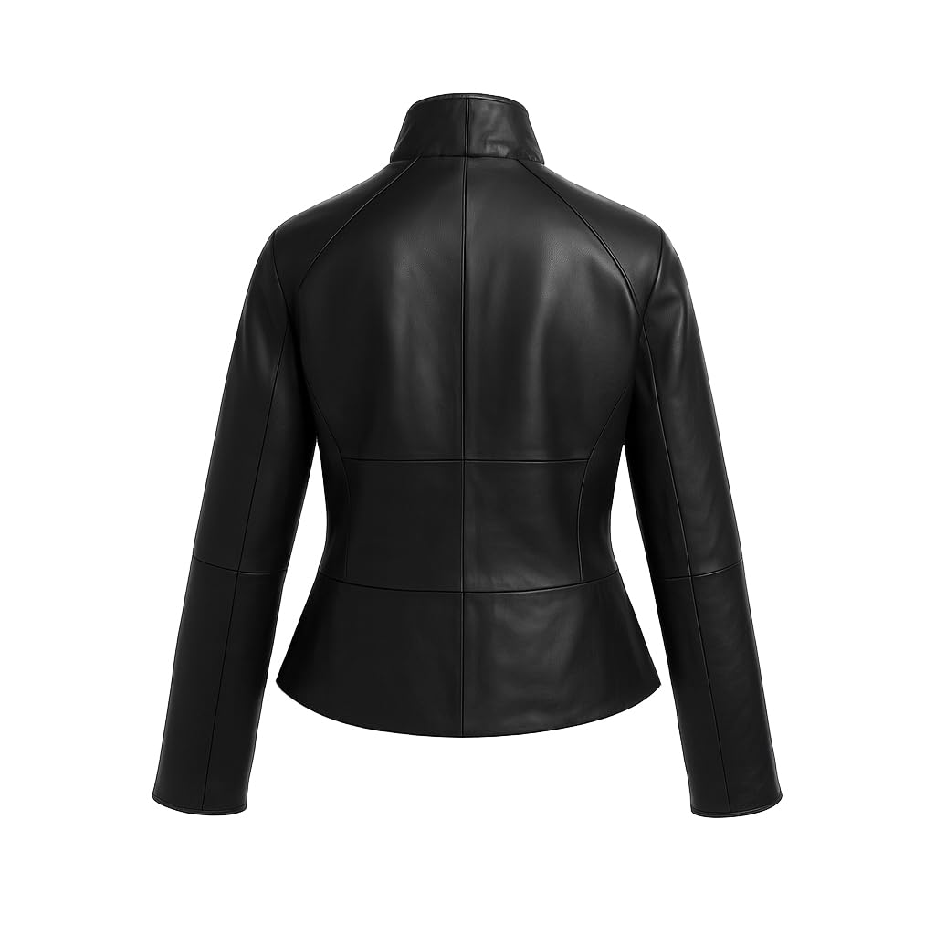 Zerimar Chaqueta de Cuero para Mujer | Piel Natural Auténtica | Prenda Elegante y Cómoda con Diseño Moderno | Ideal para Uso Diario o Salidas Especiales