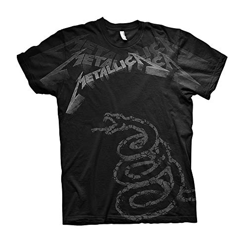 T-Shirt Metallica Black Album Faded unisexe en taille L