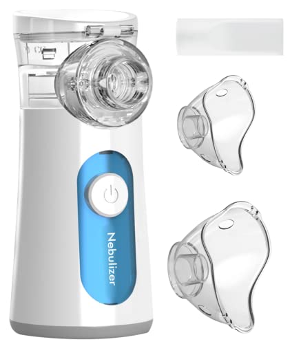 Wiederaufladbarer Inhalator Vernebler, Inhalationsgerät tragbares Vernebler Set mit Mundstück und Maske für Kinder und Erwachsene, Inhaliergerät für Atemwegserkrankungen wirksam Cover