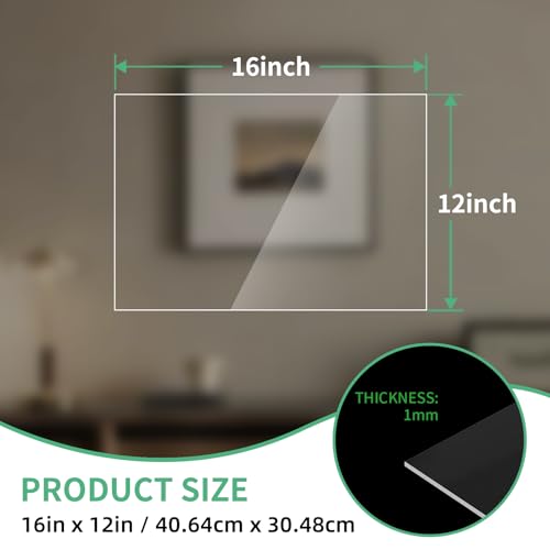 Image of 5 Pack 12X16 Plexiglass Sheets 0.04 inch Thick,1mm Clear Acrylic Sheet
