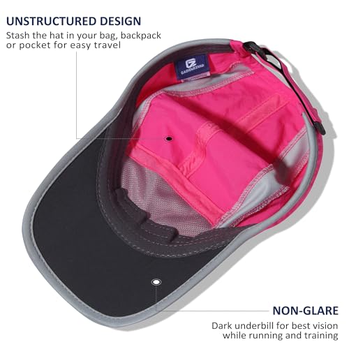 Image of GADIEMKENSD Reflective Folding Outdoor Hat Unstructured Design UPF 50+ Sun Protection Sport Hats for Womens and Mens