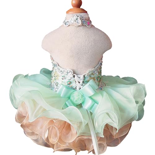Jenniferwu Infant Toddler Baby Newborn Little Girl's Pageant Party Birthday Dress Beaded Dress4