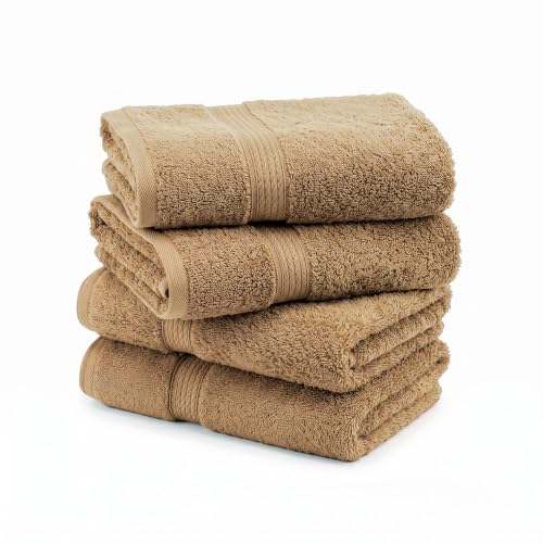 Superior Handtücher aus ägyptischer Baumwolle, 4er-Set, ultraweiche Handtücher, Dickes Plüsch, saugfähig, schwer, Gästebad, Hotel, Spa… – Ansicht 1