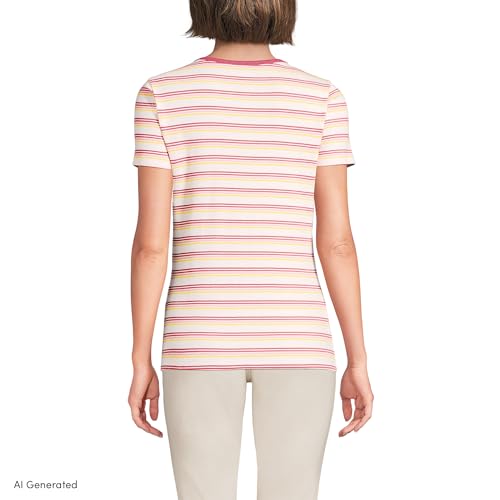 Image of Lands' End Women's Cotton Rib Knit T-Shirt