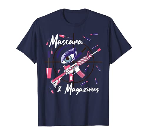 Funny Mascara And Magazines Ladies Firearm AR15 T-Shirt