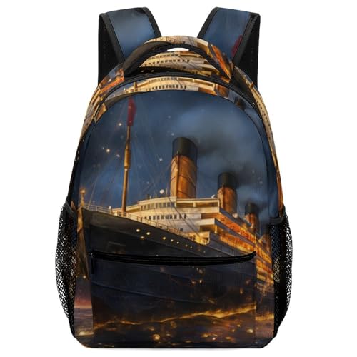 Titanic Backpack for Men Women - Lightweight Laptop Bag - Casual Daypack - Multicolor - One Size