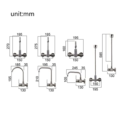 Robinet mural acier inoxydable pivotant pour simplifier le nettoyage de l'évier - 3