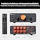 Fosi Audio P4 Mini Preamp mit 3 RCA-Eingängen, Heimaudio-Stereovorverstärker für Verstärker/Aktiv-Subwoofer/Lautsprecher, 3-stufigem Verstärkungsregler (3/6/9 dB), Bass- und Höheneinstellung