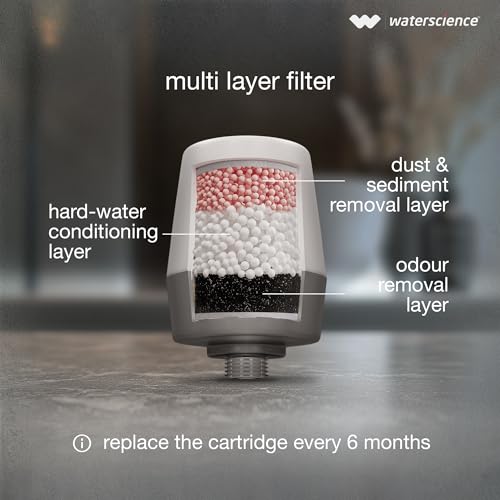 Image of WaterScience CLEO Hard Water Softener for Tap and Shower | Shower Filter for Bathroom | Hard Water Filter for Tap | for Municipal /Chlorine Water - CLEO-SFU-717