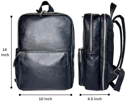 RUSTIC TOWN Leather Backpack for Men and Women – Vintage Full Grain Laptop Daypack for Travel, Office, & Work – Classic Shoulder iPad Bag & Casual Bookbag2