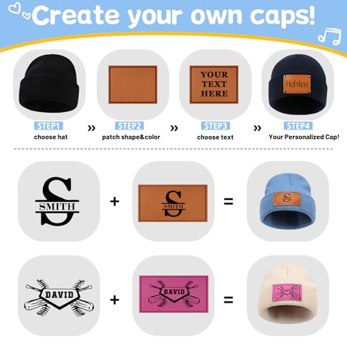 Custom Toddler Beanie Caps for Boys Girls, Personalized Winter Hat for Kids, 3 Sizes Beanies for Newborn to Adults4