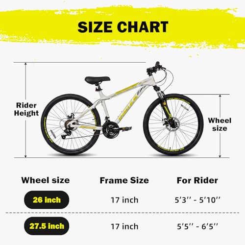 Image of WEIZE 26 27.5 in Mountain Bike Trail MTB Bicycle for Men Women