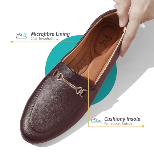 Image of YOHO Bliss Loafers for Women | Comfortable & Stylish Bellies | Fashion Moccasins with Footpharma Footbed | Slip-on for Casual & Formal Wear | 006