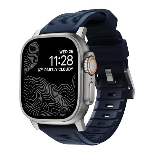 NOMAD Rugged Band - 45mm | Atlantic Blue | Silver Hardware