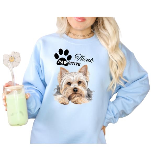 Sweatshirt With Yorkie, Cute Yorkshire Terrier Dog Mom Sweater, Christmas Gift For Yorkie Lovers, Dog Owner sweatshirt