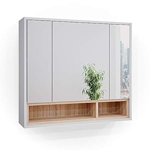 Vicco Beatrice Badkamerkast, wit/sonoma, 80 x 72 cm