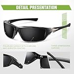 3 Pack Polarized Sports Sunglasses for Men, Mens Sunglasses Wrap Around UV400 Protection for Cycling Fishing Driving - Image 4