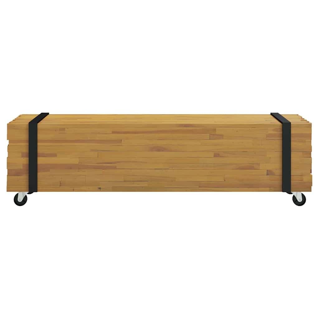 Szafka pod telewizor z litego drewna tekowego, 110 x 30 x 30 cm