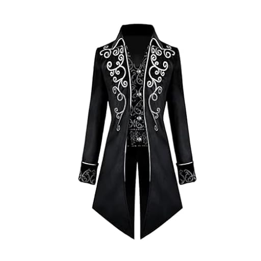 FJKVKDT Chaqueta Medieval Steampunk para Hombre, Frac Victoriano Renacentista Gótico, Abrigo Retro para Halloween, Cosplay de Caballero, Disfraz para Adultos, Negro, XXL | Ya disponible en tu tienda friki favorita! En mundofriki.es!