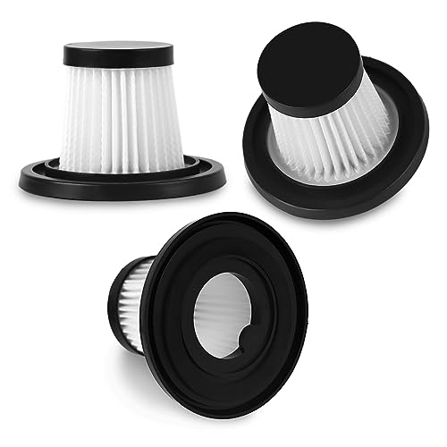 3PCS Replacement Vacuum Filter Hepa 6101 Filter Replacement Fit Vacuum Cleaner Washable Filters Vacuum Cleaner Filter Replacement Filter for Hand Vacuum Cleaner Hepa Filter Vacuum Cleaners