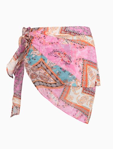 Image of ZAFUL Women Beach Sarong Bathing Suit Wrap Skirt Textured Bikini Swimsuit Cover Ups for Swimwear
