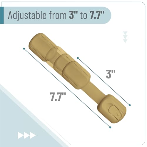 Image of Bate- Child Safety Strap Locks, 6 Pack, Golden Beige, Baby Locks for Cabinets, Drawers, Kitchen, Toilet, Furniture, Fridge, Multi-Purpose, Easy Install with Quick 3M Adhesive for Childproofing