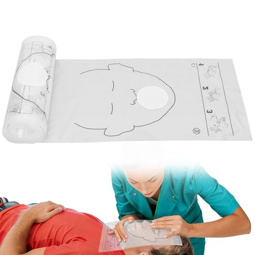 1 Rollo De Barrera De Reanimación Cardiopulmonar, Protector Facial Desechable, Protección Personal, Escudos Faciales De Reanimación Dispositivo Antiasfixia Para Uso De Emergencia