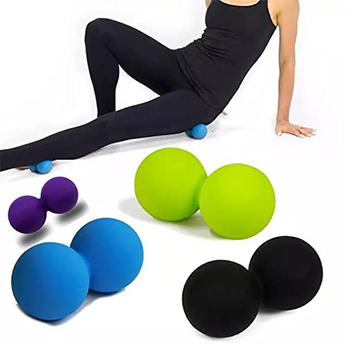 Peanut Massage Ball - Double Lacrosse Ball Massage Set For Full Body Muscle Relief, Pain Reduction And Flexibility Boost, Ergonomic Design Mobility Ball For Physical Therapy (Blue) #TOP5