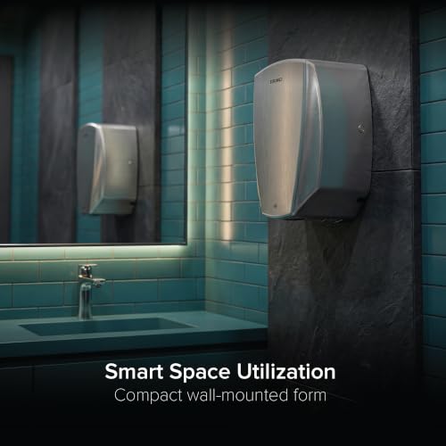 Image of Euronics Automatic Hand Dryer for Commercial Use | 304 Stainless Steel | Fast & Efficient Hand Drying | 100 m /s | 1200W | Touch-Free Sensor | IPX1 Rated | BIS & ISI Certified | Velora