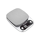 Fuente de alimentación mo yurunn Báscula de Cocina Digital báscula electrónica Gran Superficie de pesaje iluminación Pantalla LCD Chino 3 kg / 0.1g