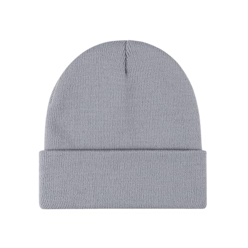 Image of Beanie for Men Women Warm Winter Hat Windproof Thick Knitted Cuffed Unisex Skull Cap