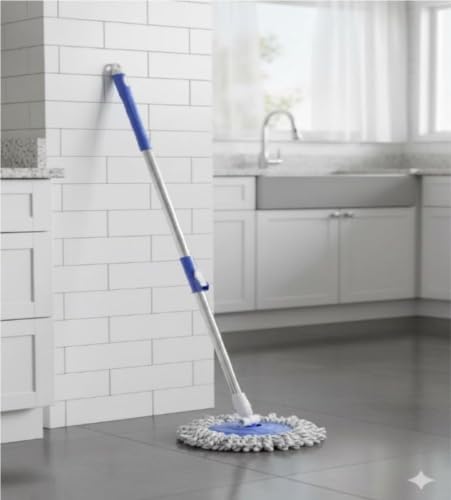 Image of TEKCOOL Spin Mop Stick for Floor Cleaning Without Bucket with 360 Degree Stick Mop & 42 Inch Extendable Handle Rod Replace Old Pocha with Easy Mopping Cleaner for Home