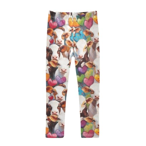 Wusikd Cute Calves Girls' Leggings Toddler Doodles Kids Yoga Pants Dance Active Tights 4T