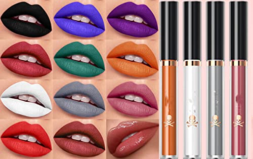 Maepeor Matte Lipstick Set 12Pcs Non-Stick Cup Velvety Liquid Lipgloss Set Waterproof And Long Lasting Liquid Lipstick Set For Women And Girls (12Pcs Set 1) #TOP7