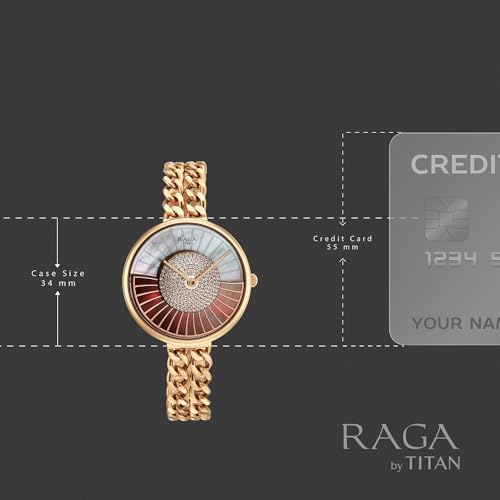 Image of Titan Raga Glimmers Quartz White Round Dial Women's Watch | Water Resistant Watch | Watches for Women Analog - 95342WM01F