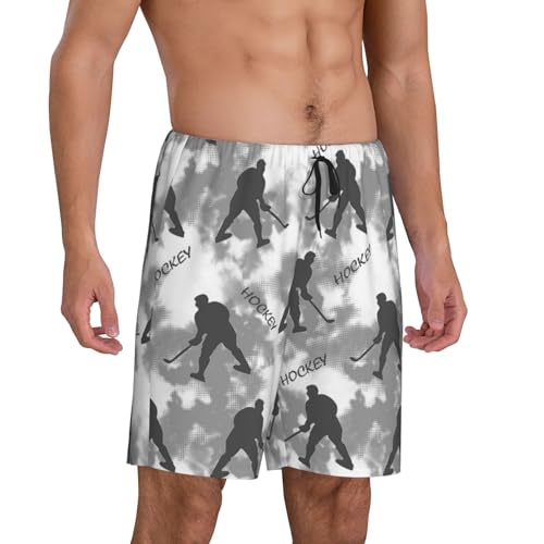 Novastar Herren-Pyjamahose, Pyjamahose für Herren, graue Hockey-Shorts, Pyjamahose für Herren, Schwarz, 56