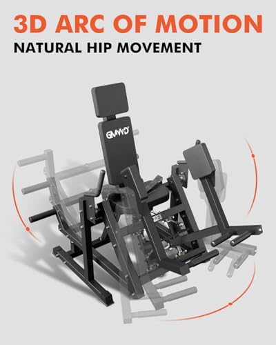 Image of GMWD Hip Abductor Machine, 3D ARC Motion Hip Abductor Machine, 300lbs Capacity Plate Loaded Hip Abduction Machine, Inner and Outer Thigh Machine for Home Gym