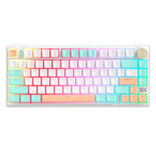 Lenovo K5 Pro 75% Wireless Mechanical Keyboard, Hot-Swappable, Peach Mint - image 1