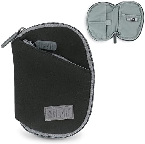 USA GEAR MP3 Player Case 5 inch - Neoprene MP3 Player Pouch with Belt Loop, Scratch Resistant Interior for Headphones, Cables - Compatible with Apple iPod, Aiworth, MYMAHDI, TIMMKOO, and More (Black)