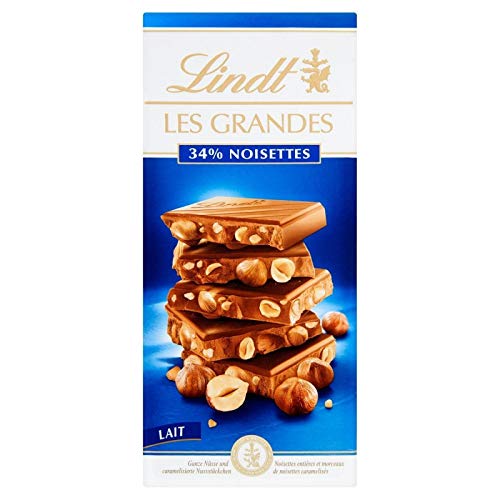 Lindt - Chocolate con leche especial 34% 150g avellanas - paquete de 3