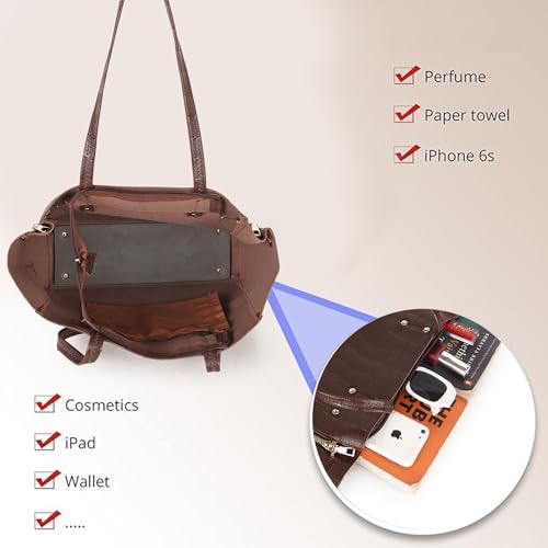 Image of DANIEL CLARK Crocodile Pattern Tote Bag for Womens, Big Purses And Handbag Ladies Big Shoulder Bag