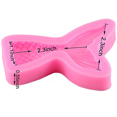 Image of UG LAND INDIA Mermaid Fish Tail Mold, Silicone Fondant Molds with High Definition, Quality Cupcake DIY Topper Cake Decoration Birthday Party Tool for Decorating Cakes, Sugarcraft, Chocolate, Candy