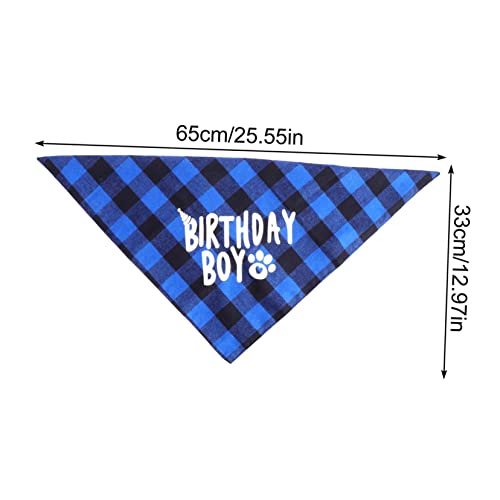 Set disfraz perro cumpleaños con gorro y bufanda azul miniatura 2